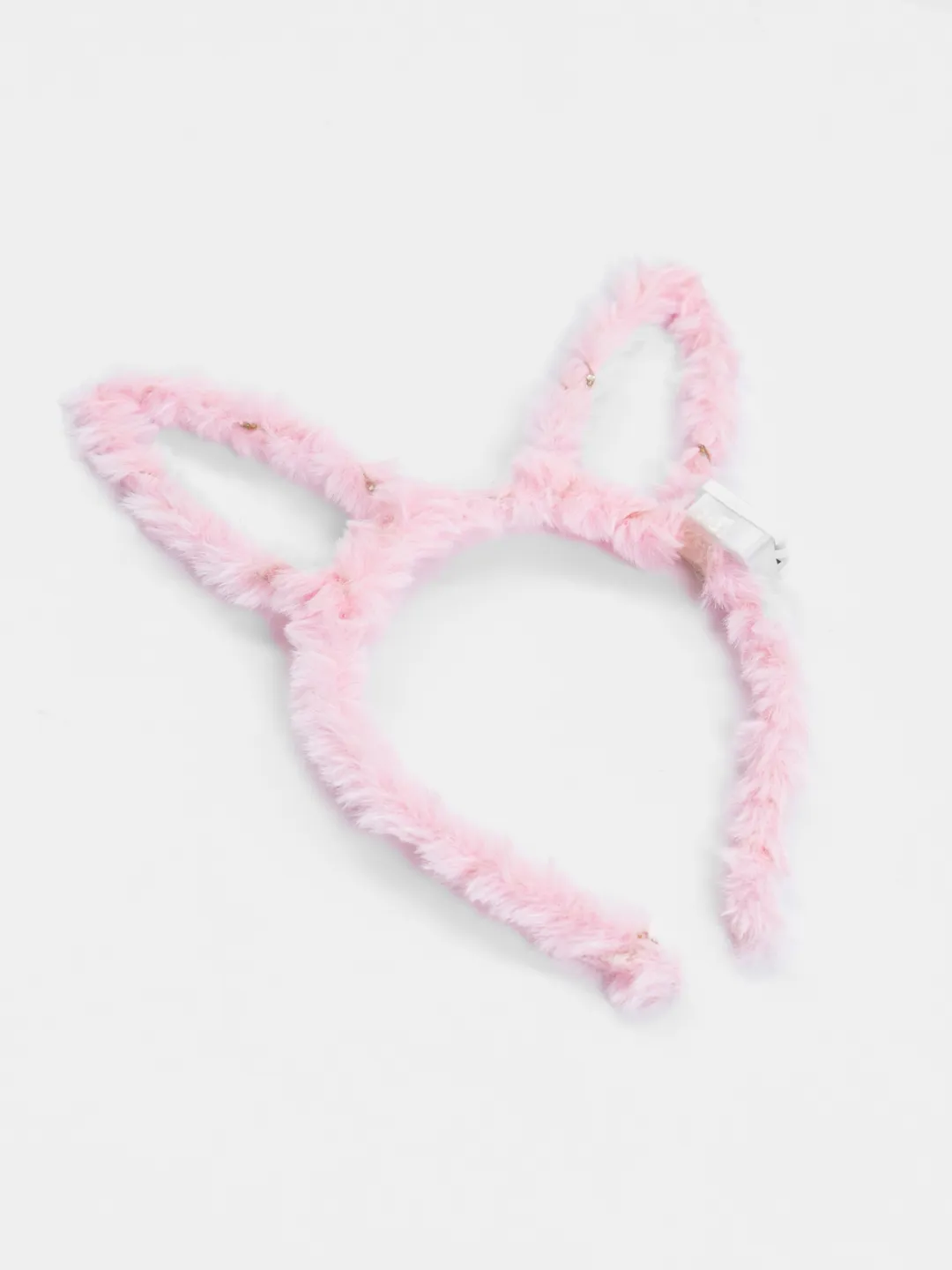 Led Işıklı Peluş Tavşan Kulak Taç Pembe