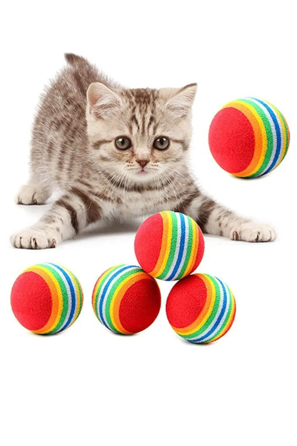 Sünger Kedi Köpek Çiğneme Ve Oyun Topu 4 Adet Sünger Kedi Köpek Çiğneme Ve Oyun Topu 4 Adet